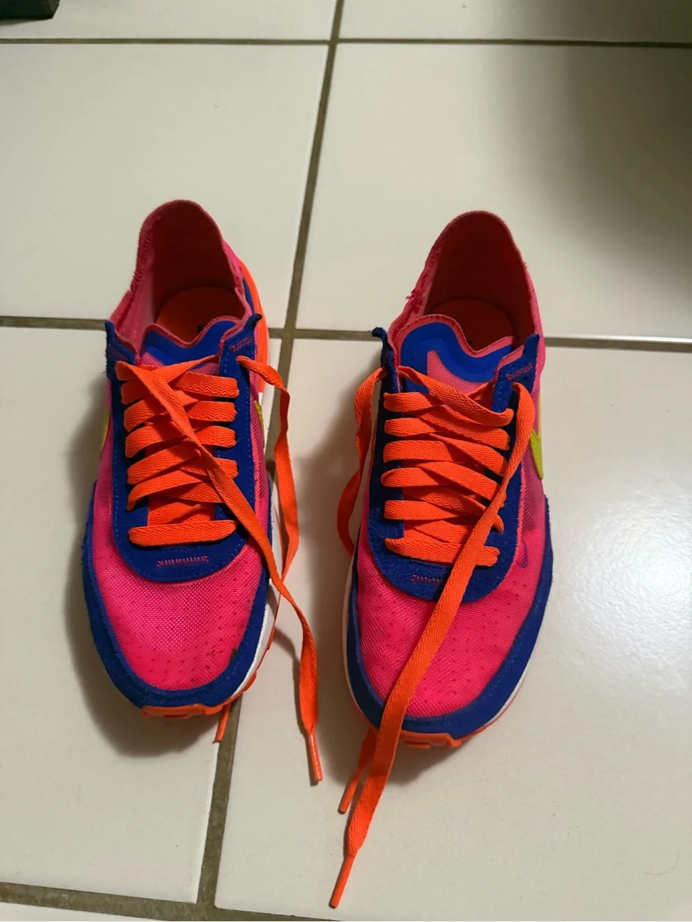 Nike waffle one racer blue huper pink